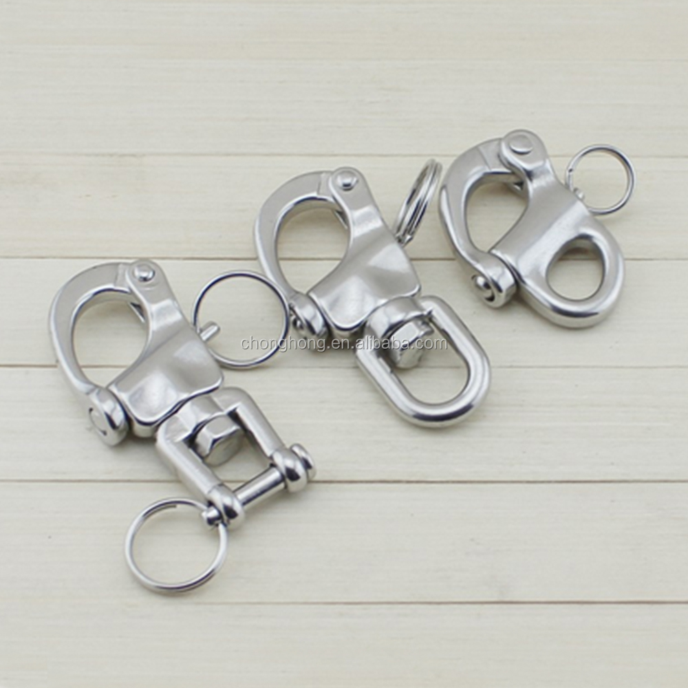 304/316 Stainless Steel Marine Quick Release Swivel Eye Snap Shackle with Standard Size