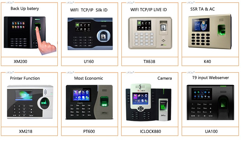 ZK 3 Inch Color Screen Linux System TCP/IP Network Palm Fingerprint Time Attendance With Card Reader P160