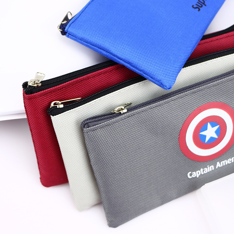 Oxford fabric pen bag 19.5*6.5*5.5cm four colors logo costomized