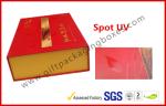Magnetic Rigid Gift Boxes Satin Covered Foam with UV Coating
