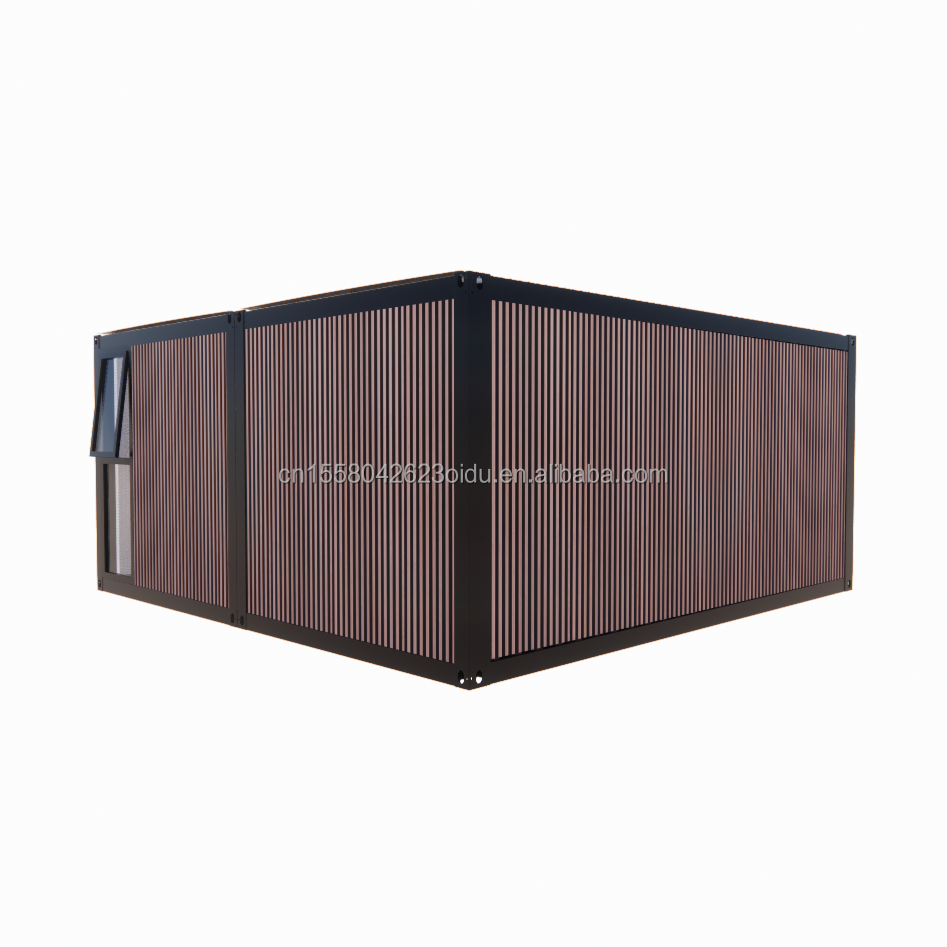 Flat Top Container Prefabrication Studio Imitation Wood PVC Wall Panel for Affordable Family Residence in 20ft or 40ft Sizes