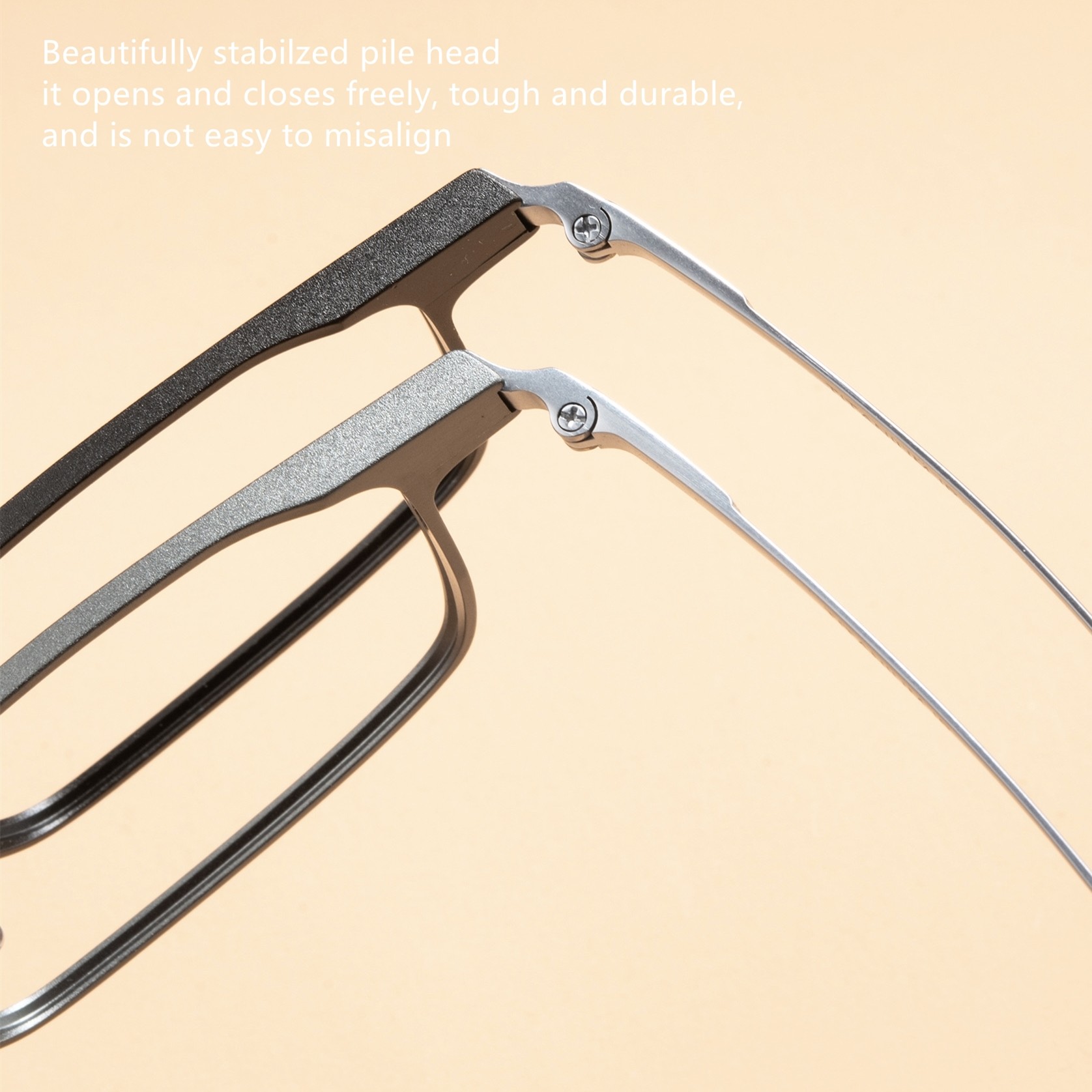 Business Glasses Titanium Clip On Square Aluminum Glasses Frame