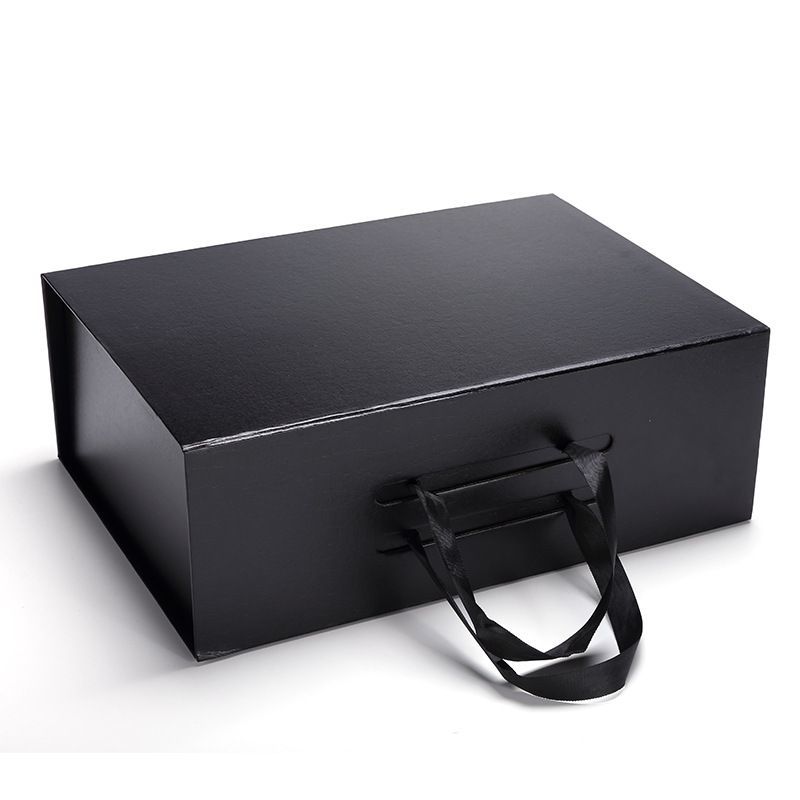 Custom Ribbon Cosmetic/Dress/Shoe/Toy Packaging Magnetic Folded Flat Paper Cardboard Packing Gift Boxes