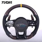 Special Red Carbon Fiber Mercedes Benz Steering Wheel PU Leather OEM