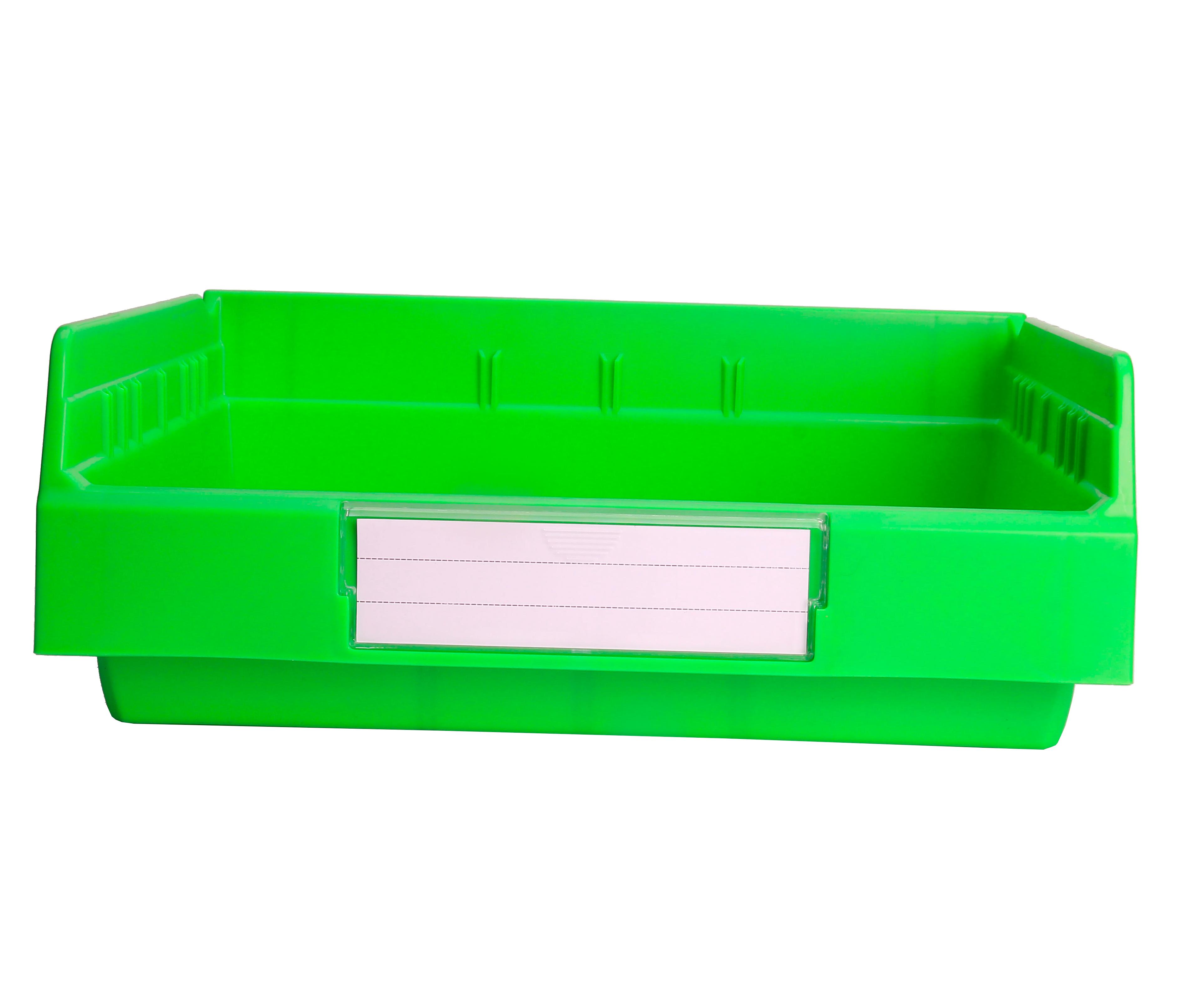 Efficiently Store Tools in Warehouse with Stackable Plastic Bins Solid Box Style