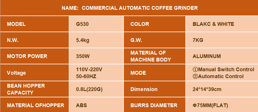74mm Flat Burr Household Electric Coffee Bean Grinder For Commercial