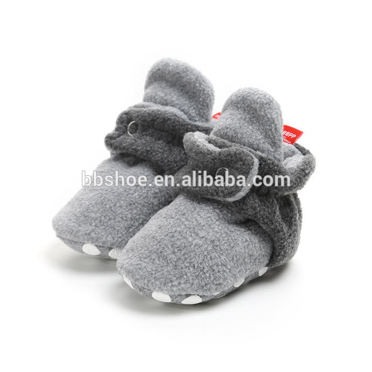 Wholesale cheap fluff boy and girl baby booties socks indoor toddler baby socks shoes