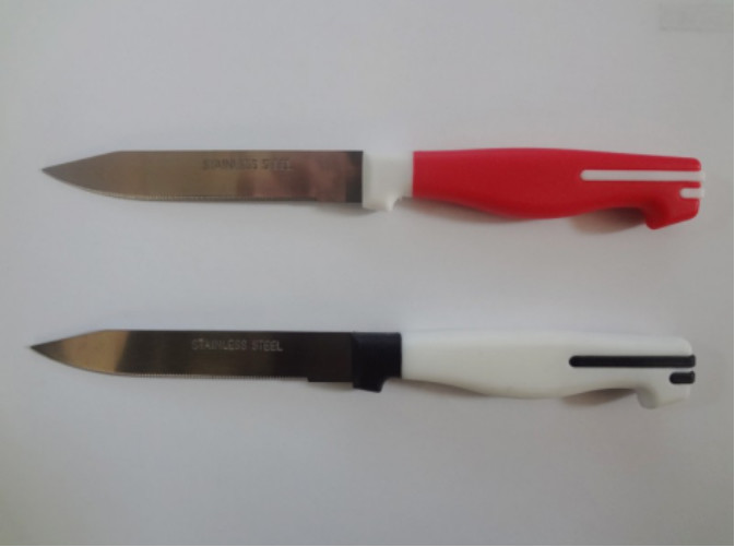 12pcs Utility Knives With PP Handle Double Color Germany Design From China Supplier For Kitchen Knife