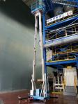 Dual Mast Hydraulic Lift Ladder Manual Push Around For Shopping Centers