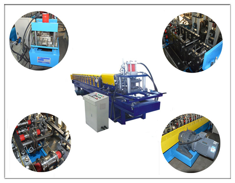 Galvanized steel Shutter Door Roll Forming Machine With Hydraulic Cutting