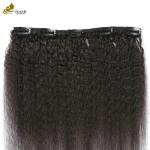 Yaki Kinky Malaysian Weave Hair Seamless Clip In Extensions 7pcs