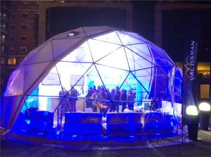 Quality 20 M Luxury Dome Tent , Led Lights Transparent Dome Tent For Music Concert Event wholesale