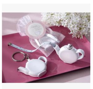 Quality New creative promotion gift product wedding gift coffeepot tape keychain keyrings wholesale
