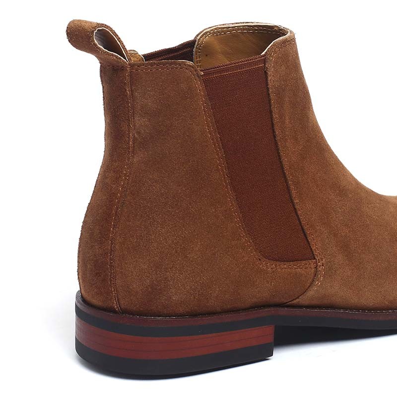 Autumn Tan Anti Odor Mens Genuine Leather Chelsea Boots