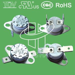 Quality 16A 125V Bimetal Bent Terminal Momentary KSD301 Thermostat wholesale