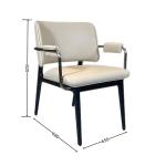 Armed Tufted Leather Hotel Dining Chair Furniture Personalized