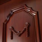 2 Leaf Double Laminated Wooden Doors 120mins Front Entrance Wooden Door