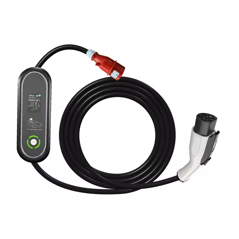 Type 2 Portable EV Charger 22kw/11kw 32A 380V 3 Phases Fast Charging Station Wallbox for Electric Car Retrofit/Upgrade