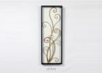 Wooden Framed Metal Floral Design Wall Art Decoration For Home Gallery Hotel