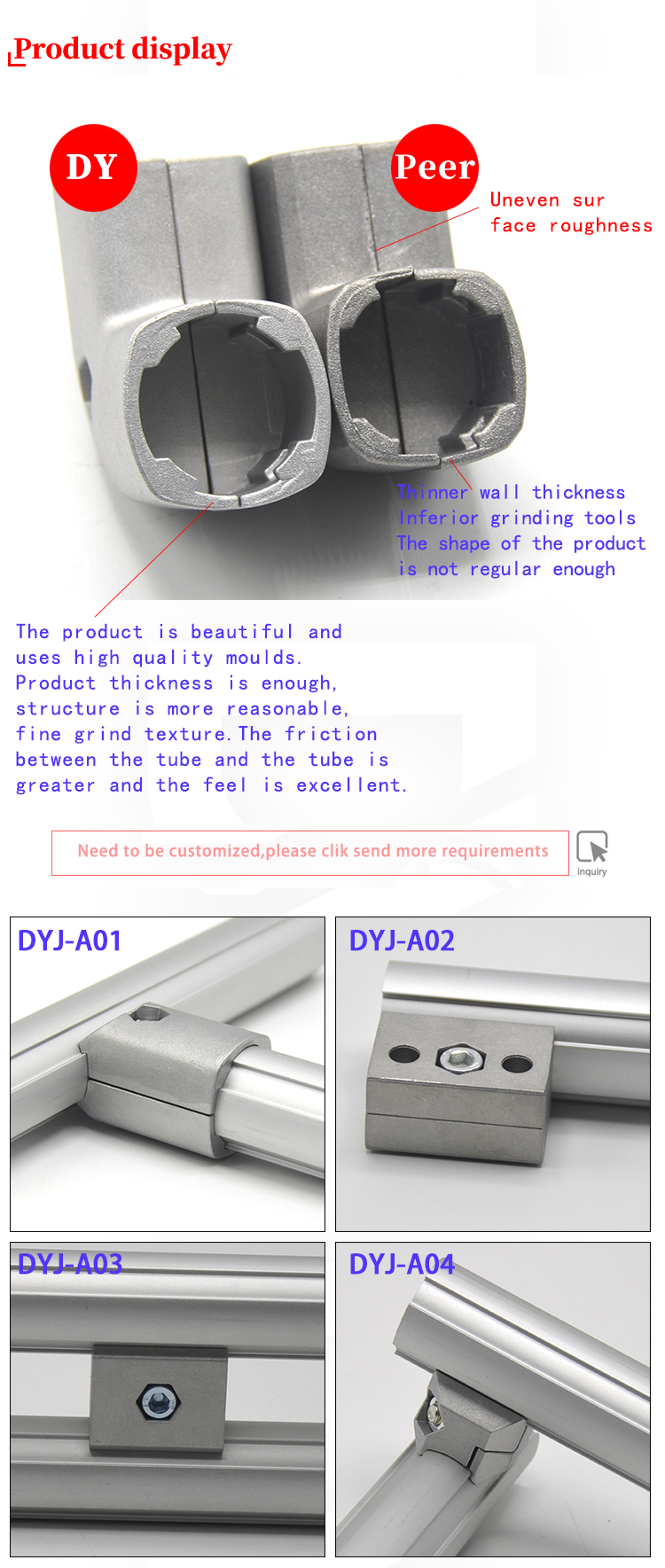 ANSI Workshop And Factory Oem Odm Aluminum Pipe Connector