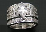 10K 14K Gold Engagement Wedding Ring , 0.68ct 56pcs Natural Diamond ring ODM