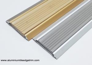 Quality 35 mm Width Flat Aluminium Threshold Strip With Anti Slip Rubber Insert wholesale