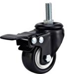 light duty 2" rigid black PU caster , 2.5 inch, 3 inch PU castor, small fixed