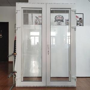 Quality Modern Style Zinc Alloy Hardware UPVC PVC Tempered Glass Hinged Door for Apartments wholesale