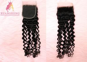Quality Deep Wave Brazilian Human Hair 4x4 Lace Closure wholesale