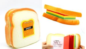Quality New creative gift product bread sandwich sticky note memo pad wholesale