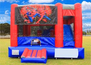 China Kids Bounce House Combo Bouncer Jumper Spiderman Inflatable Castle With Slide on sale