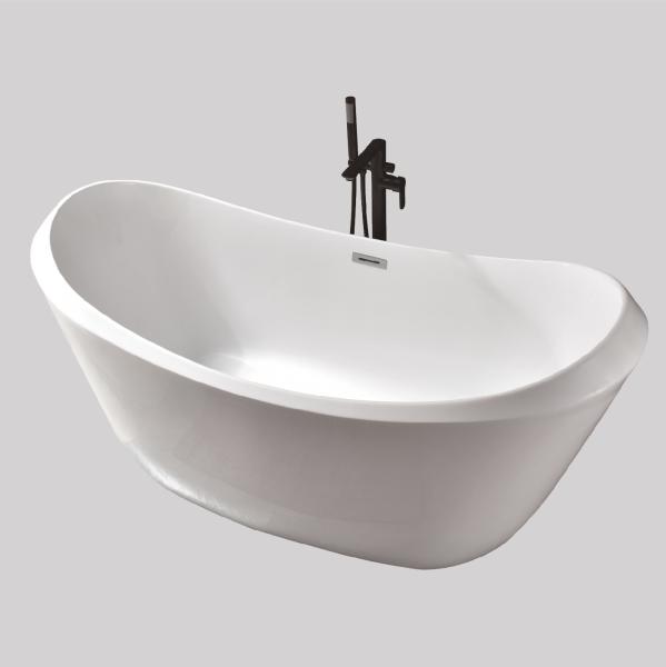 Custom Size Adult Soaking Acrylic Slipper Bathtub Freestanding For Small