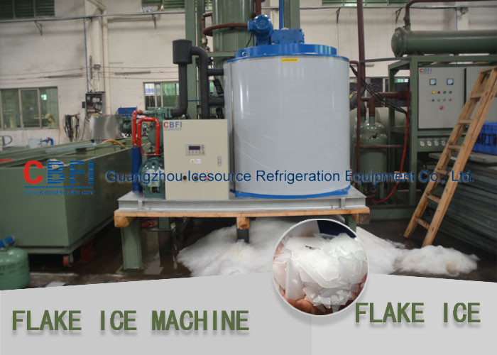 1mm ~ 2mm Fresh / Brine Water Flake Ice Maker For Food Preservation