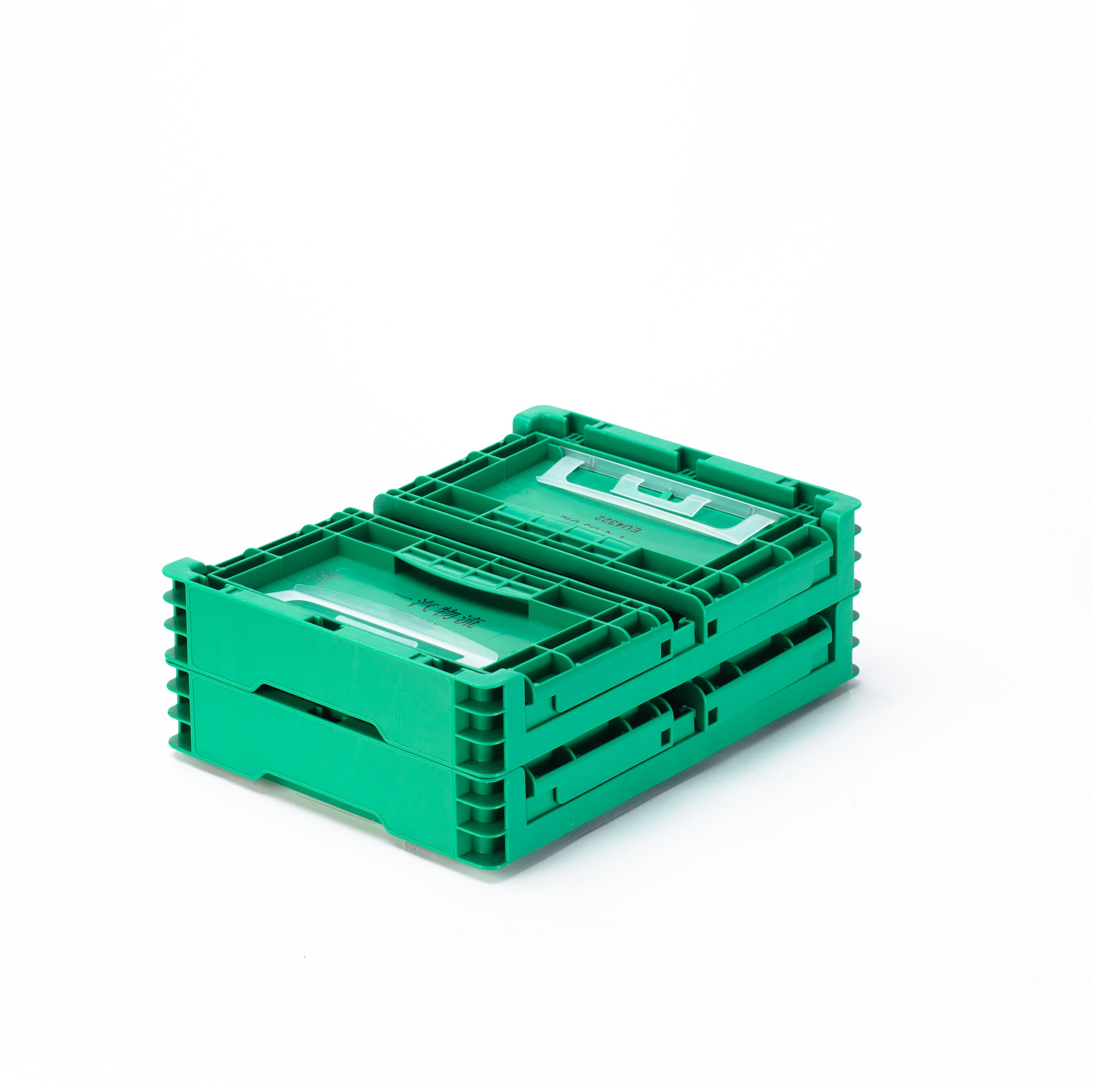 Collapsible EU Crate for Parts Logistic 400x300x230mm Customized Color Foldable Box