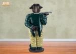 Antique Dog Figures Polyresin Statue Figurine Resin Dog Holding Tray Sculpture