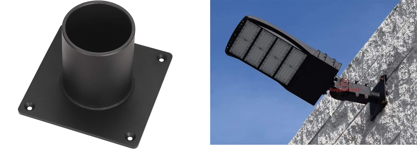 Aluminum Solar Street Light LED Light Mount Bracket for Standard or Nonstandard Pole