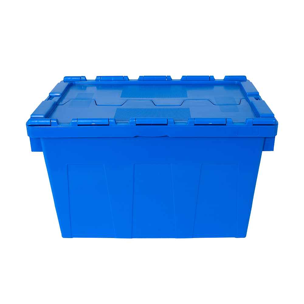Food Grade Plastic Attached Lid Container for Nesting and Logistic OEM ODM Acceptable