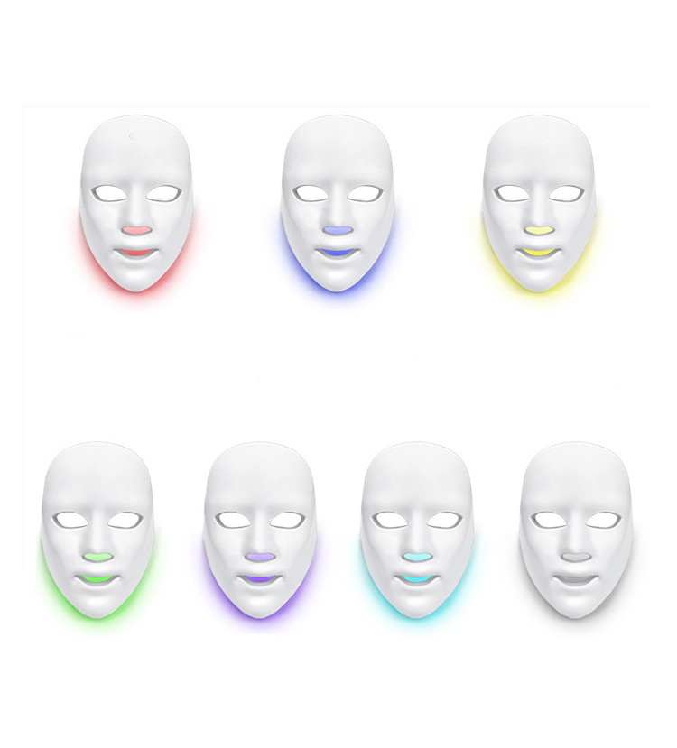Anti Aging 7 Color LED Photon Face Mask ABS Graphene Material