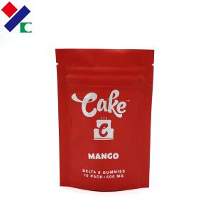 Quality Children Proof Stand Up Zipper Pouch Mango Cake Matte Vanish Packaging Bags wholesale