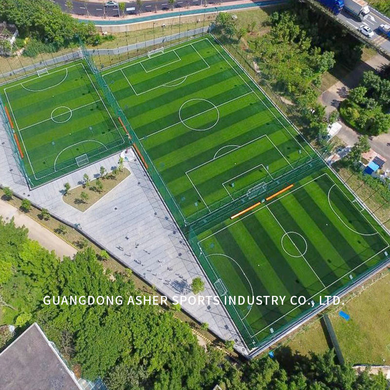 PU Backing Artificial Football Turf , Artificial Soccer Pitch 60mm Height