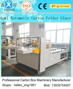 Quality 4000W Semi-Auto Folder Gluer Machine Paper Carton Making Machine wholesale