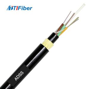 Quality FTTH Adss 6 12 24 48 Core Fiber Optic Cable Black wholesale