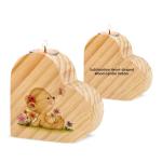 Customizable Sublimation Blank Ambient Wood Candle Holder Heart Shaped