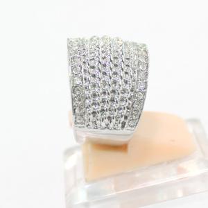 Quality (R-29)New Style Women Fashion Jewelry Pave Cubic Zircon Silver Plated Band Ring wholesale