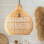 Vintage Rattan Pendant Lights Hand-woven Rattan Hanging Lamp Lights for Living