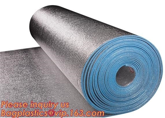 Double side Aluminium foil backed fiberglass fabric attic radiant barrier cloth,aluminium foil woven cloth, bulding mate