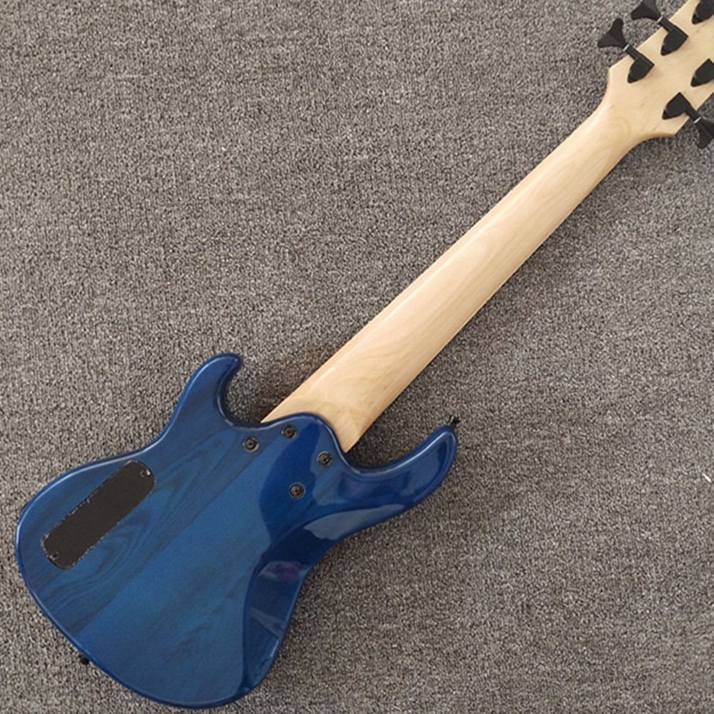 2019 New Mini 6 strings ukelele bass guitar, light blue Top and Back,Maple Fingerboard