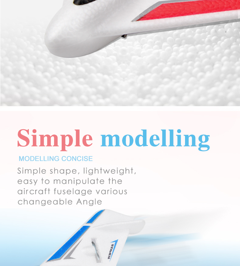 4K UHD Video Capture Resolution Durable Remote Control Airplane Toy Foam Fixed Wing Glider Airplane RC Aircraft Model