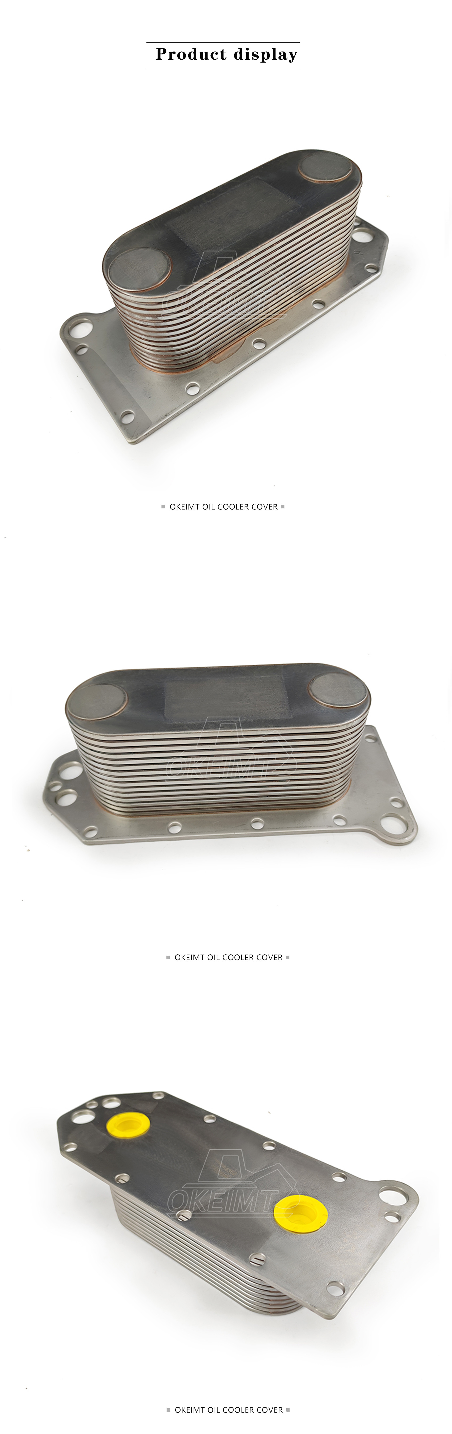 OKEIMT 3966365 3957533 Factory Outlet Engine Lub Oil Cooler Core For Cummins ISC 6D114
