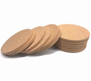Quality Round Natural Cork Coasters 0.25&quot; To 0.4&quot; Antiwear wholesale